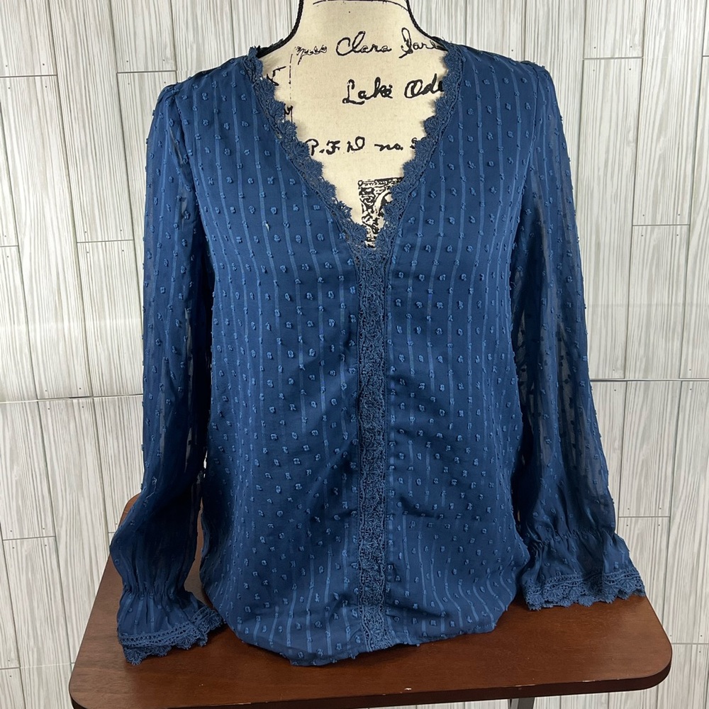 Anyfit Wear Blue V-Neck Top